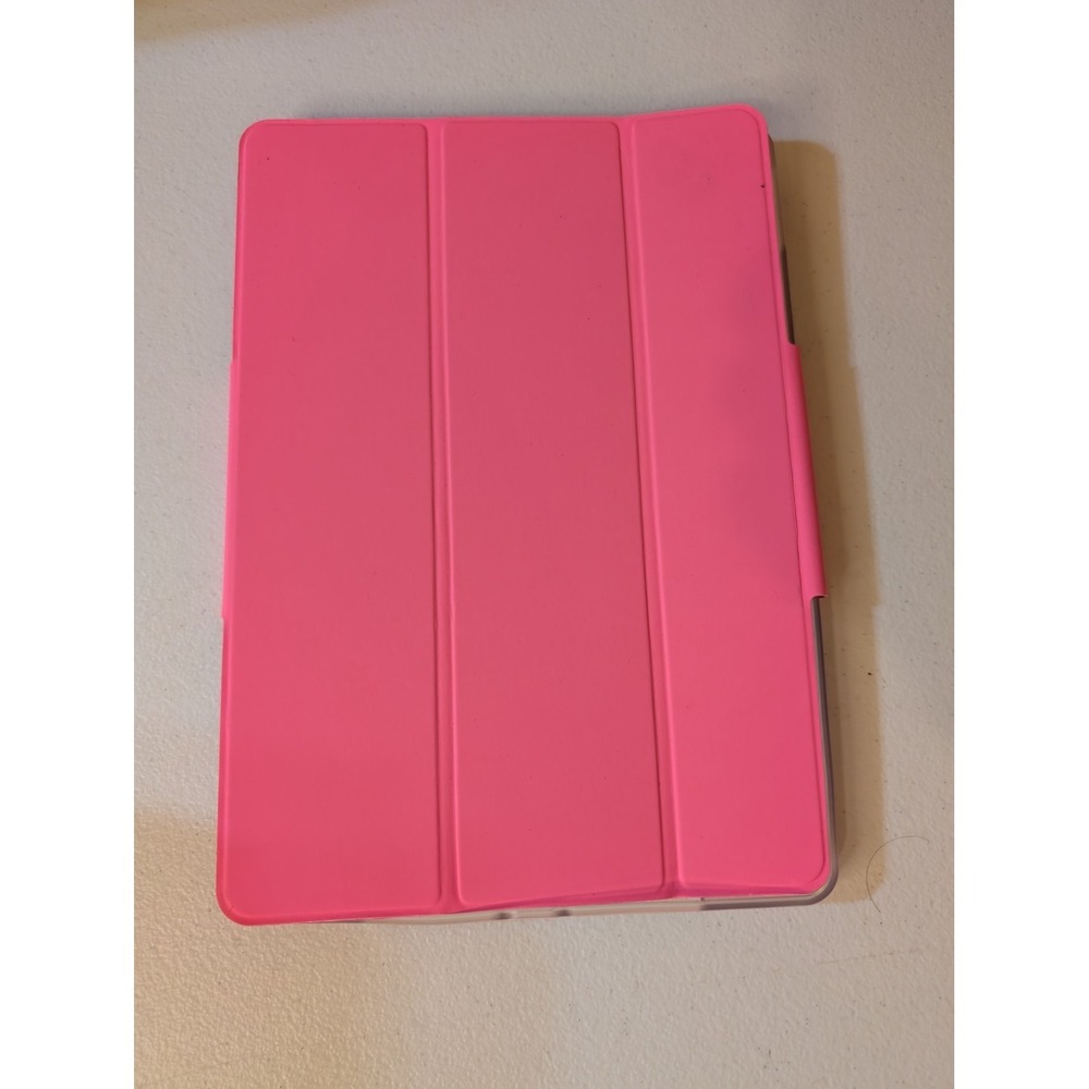 Heyday Pink iPad Case Smart Cover Fits 10" Tablet with Clear Back Magnetic‎ Flap